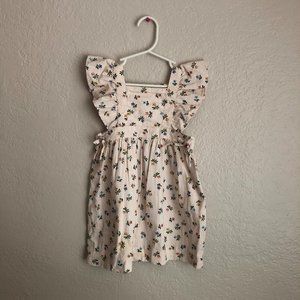 zara floral dress with bows 3T